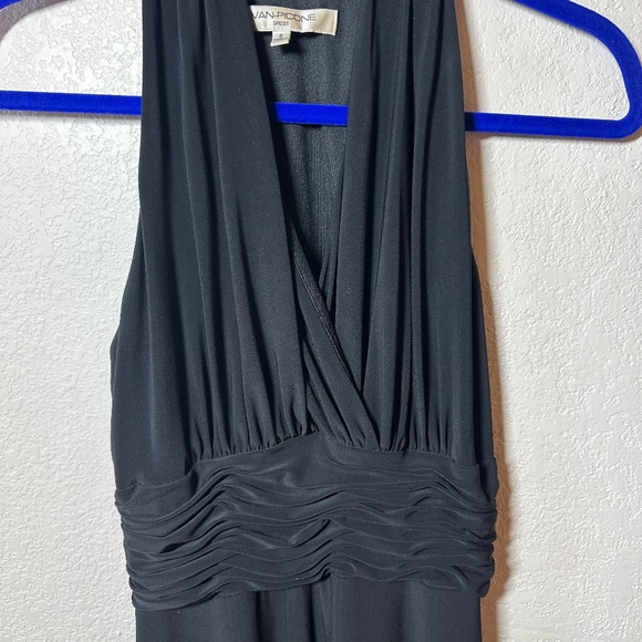 Evan-Picone Black Halter Midi Dress – Size 6‎ - Picture 3 of 8